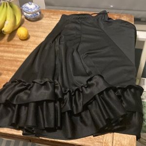Black nylon dance skirt